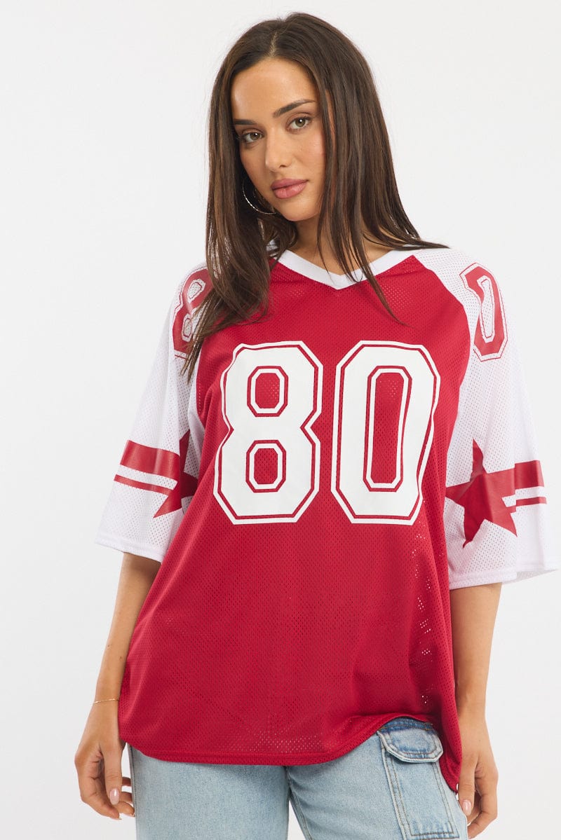 Red Sport Tee Short Sleeve - Image 2