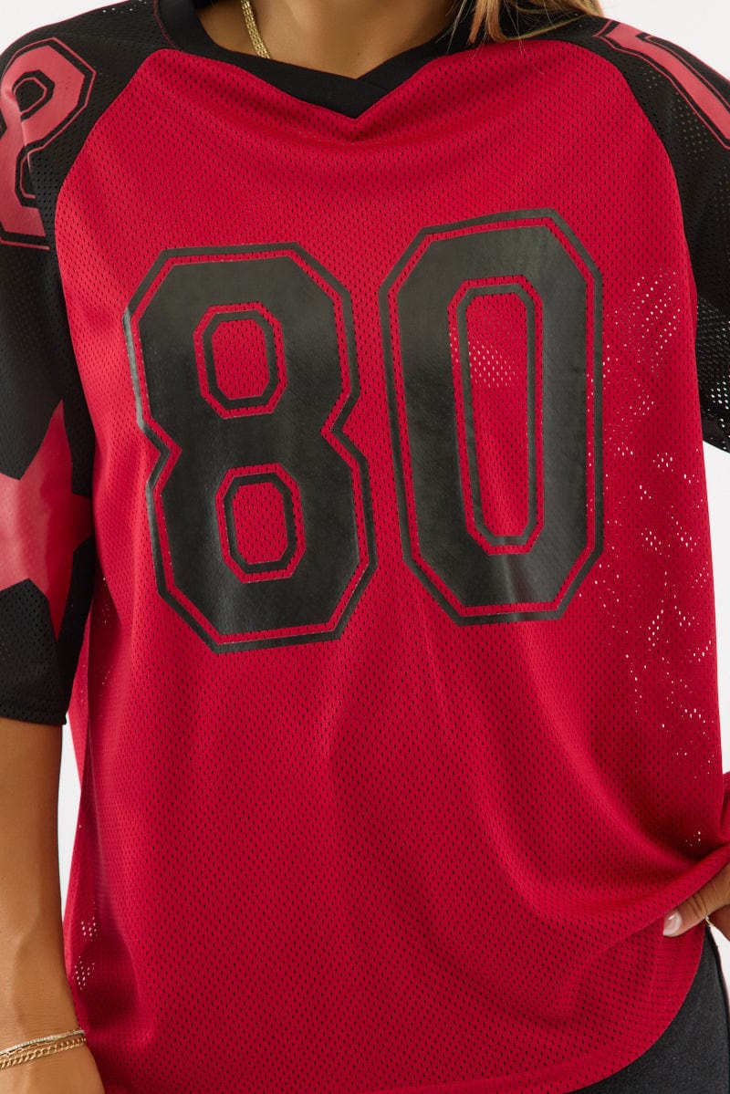 Red Sport Tee Short Sleeve - Image 5