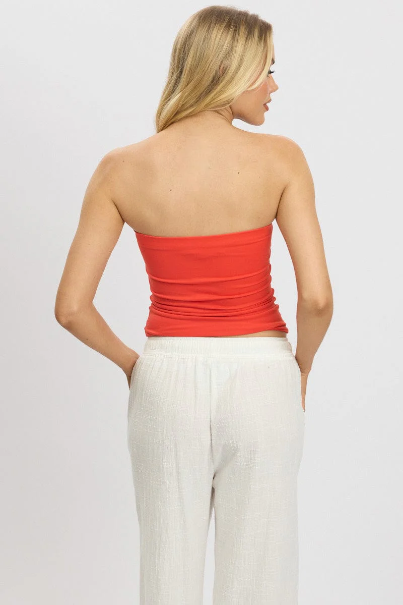 Red Supersoft Bandeau Top - Image 5
