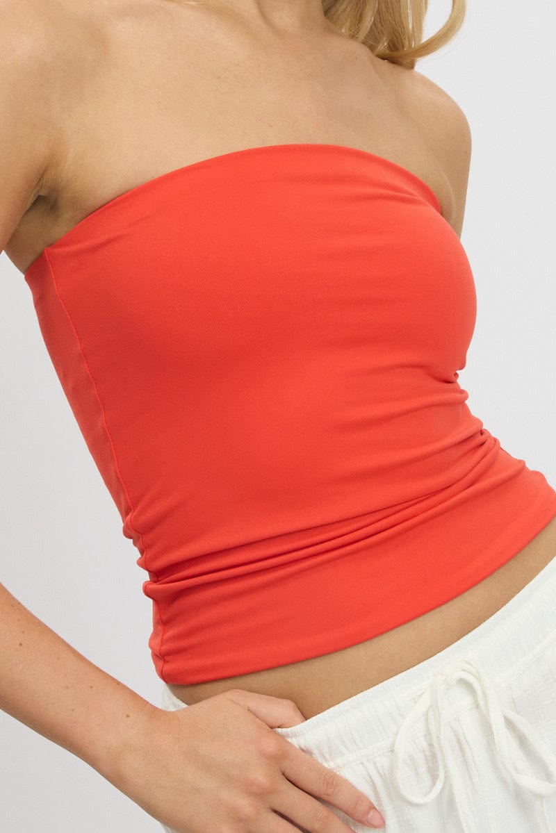 Red Supersoft Bandeau Top - Image 6