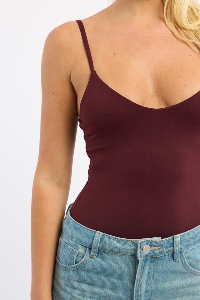 Red Supersoft Bodysuit Sleeveless Bra Insert - Image 5