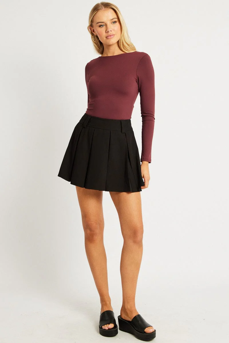 Red Supersoft Top Long Sleeve Backless - Image 2