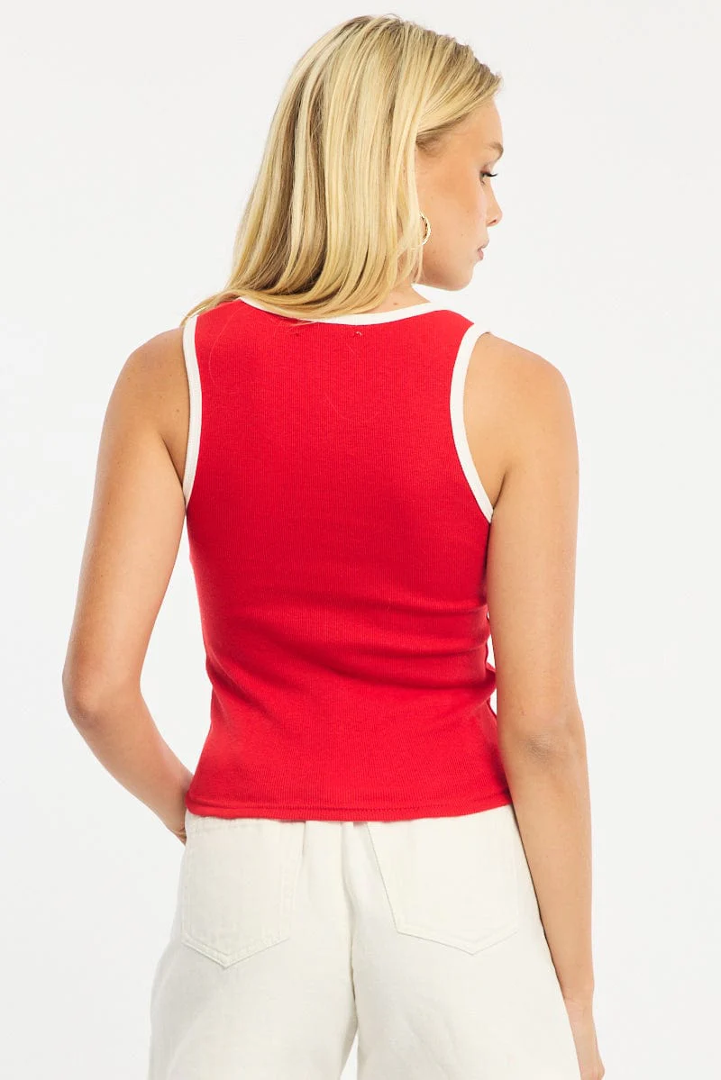 Red Tank Sleeveless - Image 4