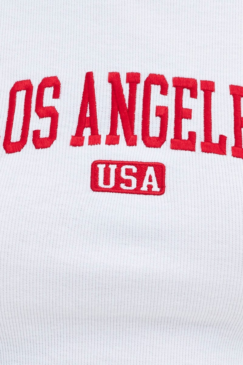 Red Tee Contrast Short Sleeve Round Neck Graphic - Image 6