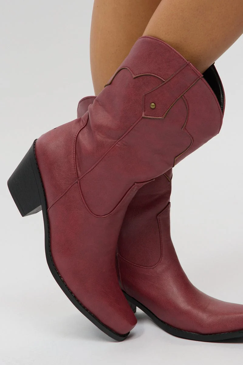 Red Western Boots - Image 2