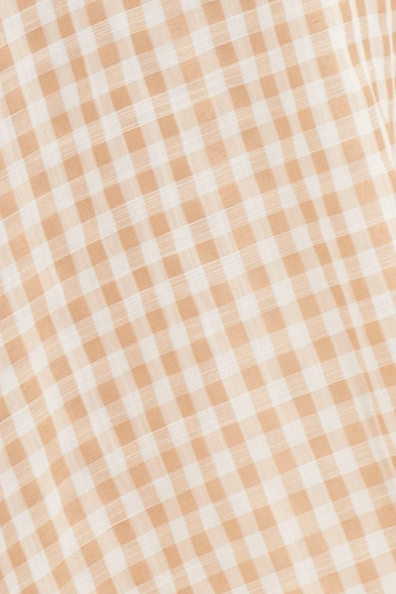 Stripe Check One Shoulder Midi Dress - Image 6