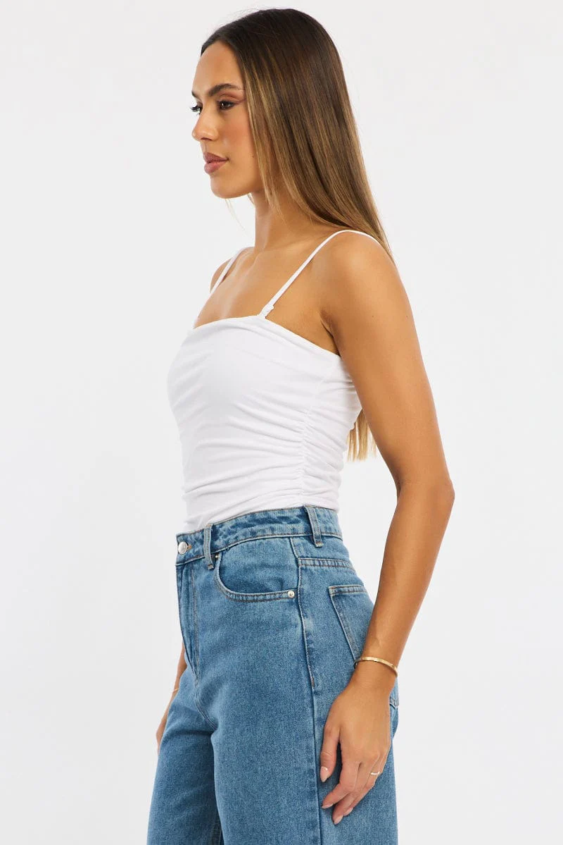 White Bodysuit Singlet - Image 3