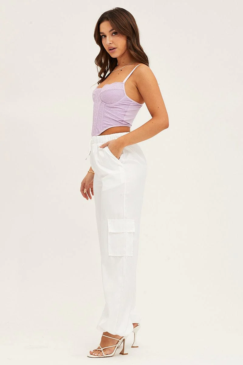 White Boyfriend Cargo Pant - Image 5
