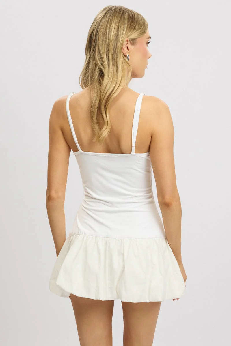White Bubble Dress Singlet - Image 5