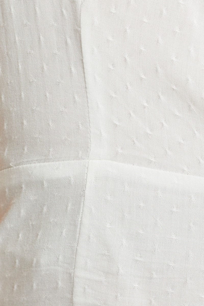 White Button Front Drawstring Cami - Image 6