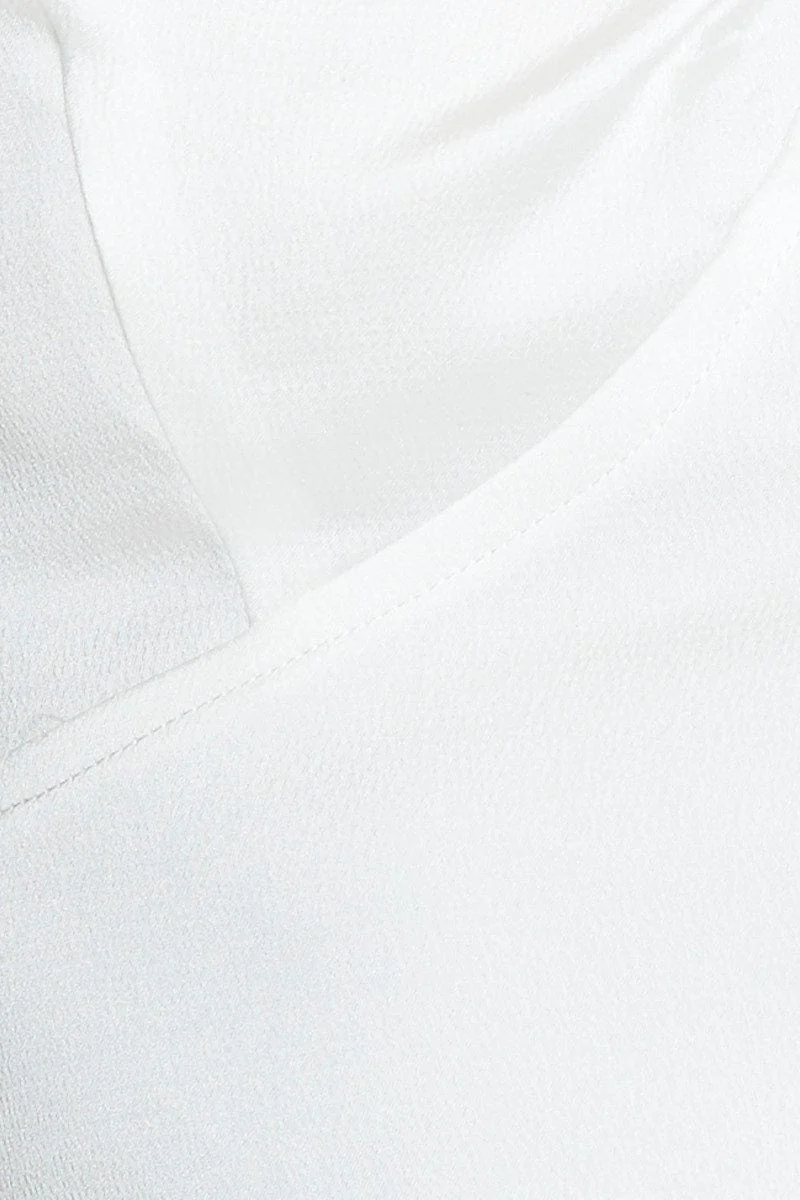 White Cami Top Halter Satin - Image 6