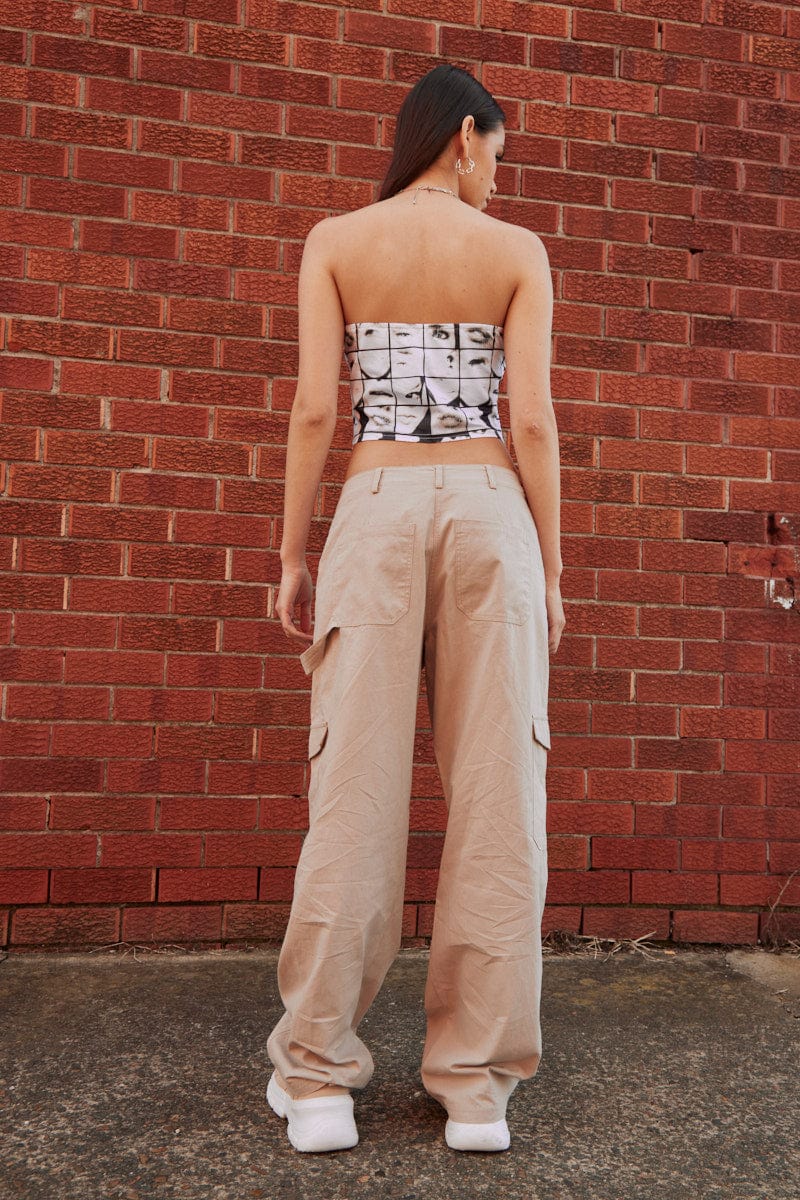 White Cargo Pant Mid Rise - Image 11