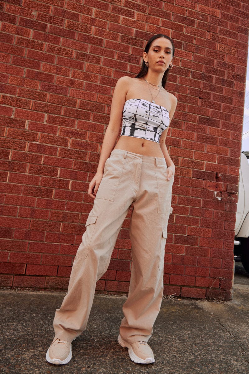 White Cargo Pant Mid Rise - Image 7