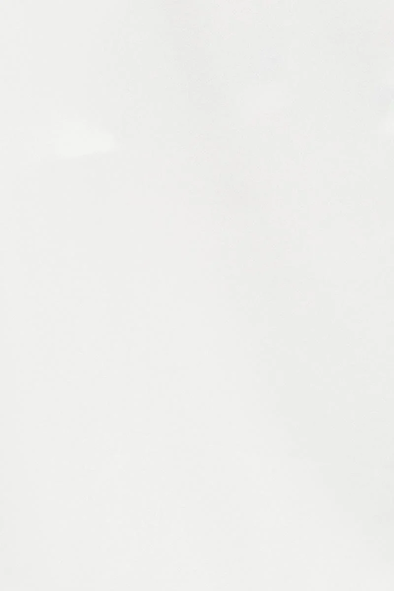 White Contrast Piping Pyjamas Set Satin - Image 6
