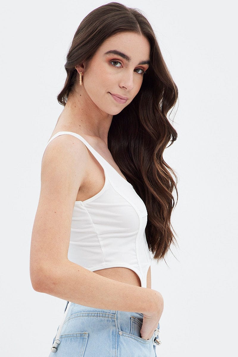White Corset Top Lingerie - Image 4