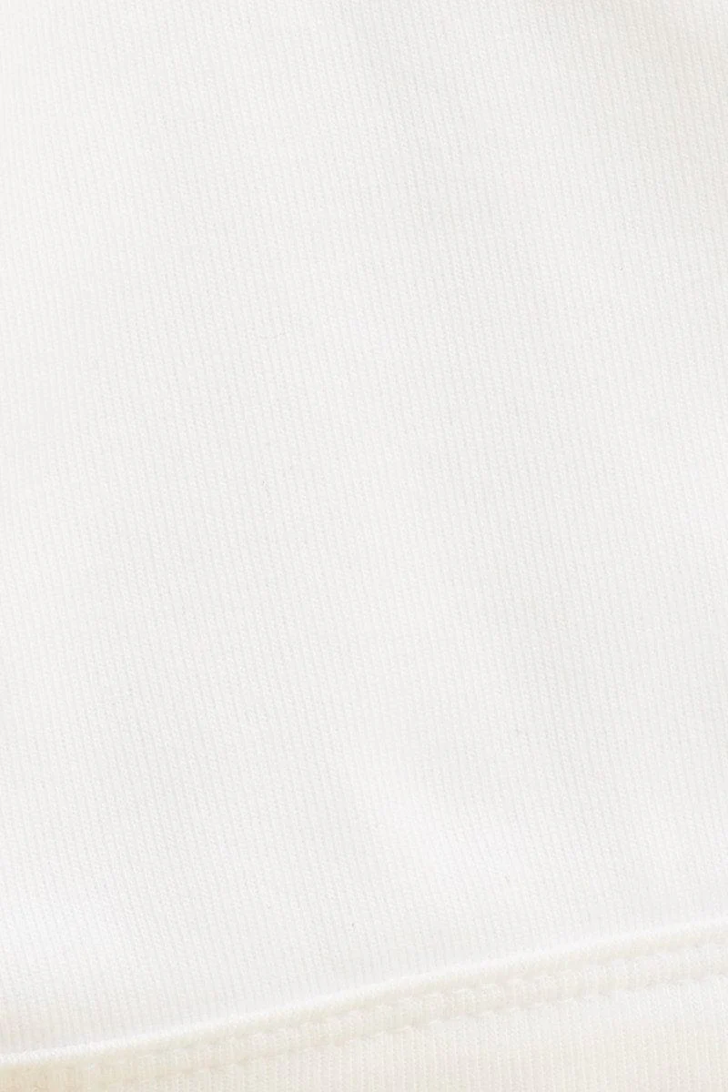 White Cotton Bralette Cotton Stretch Scoop Neck - Image 7