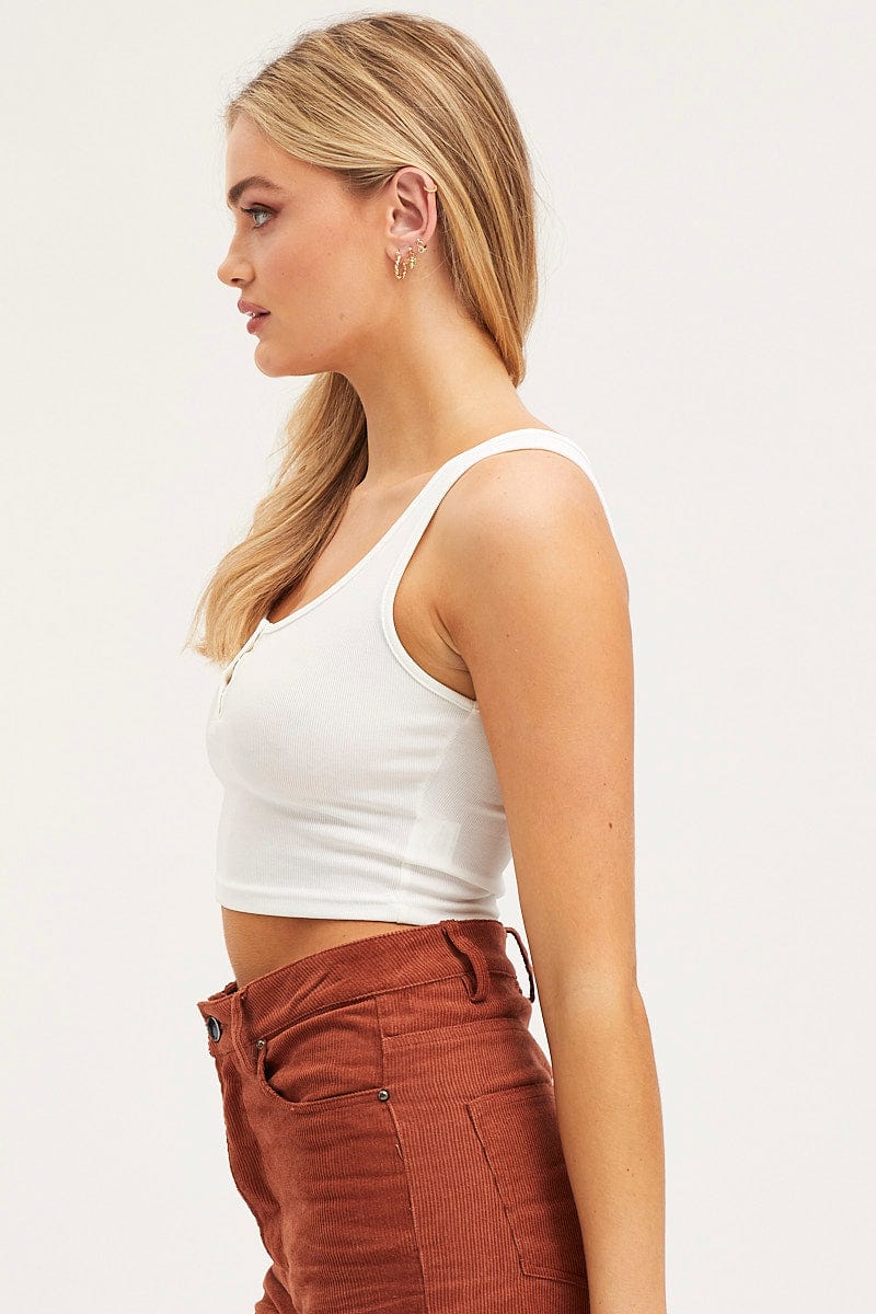 White Crop Top - Image 3