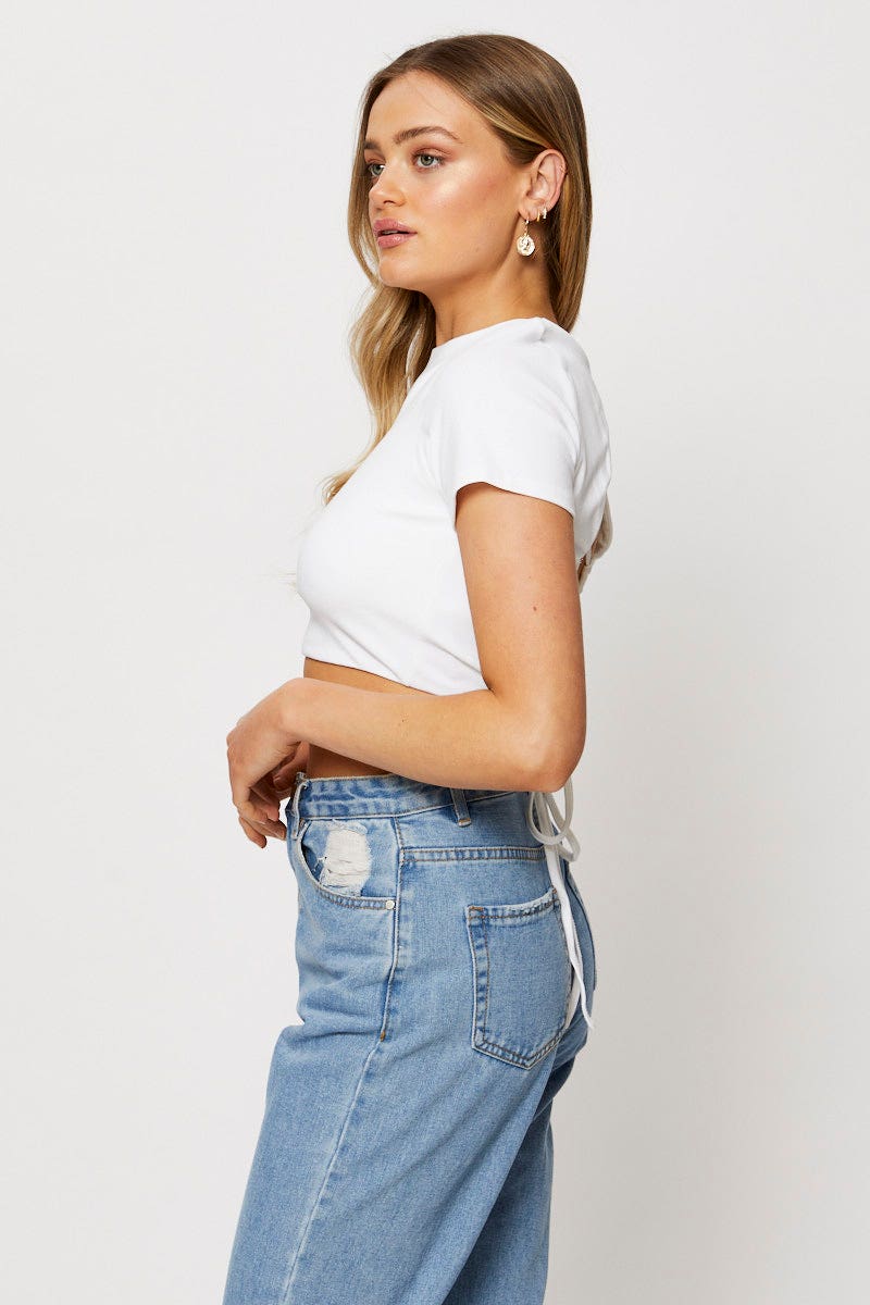 White Crop Top - Image 4