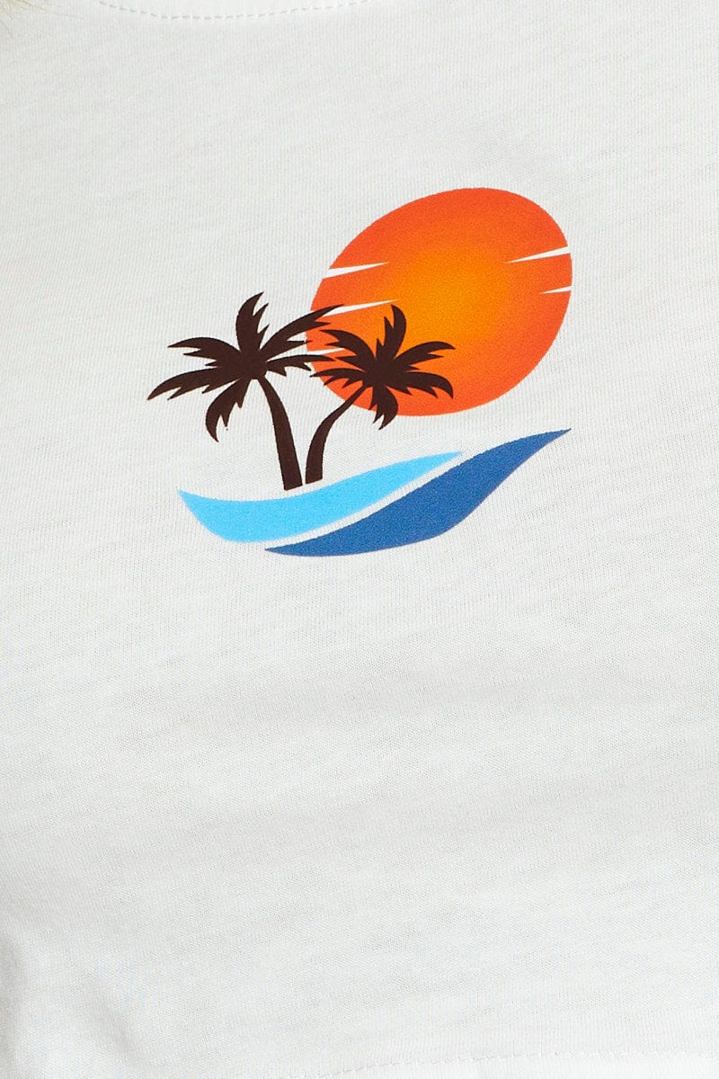 White Crop Top Short Sleeve - Image 6