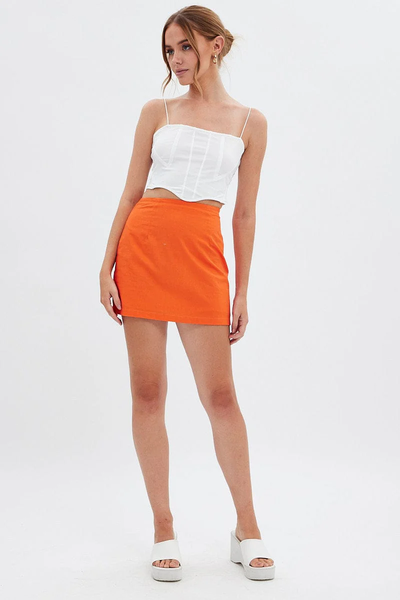 White Crop Top Sleeveless - Image 2