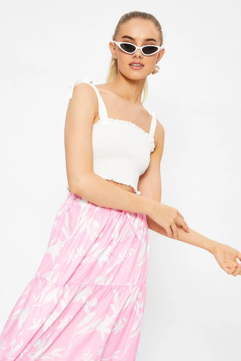 White Crop Top Sleeveless - Image 3