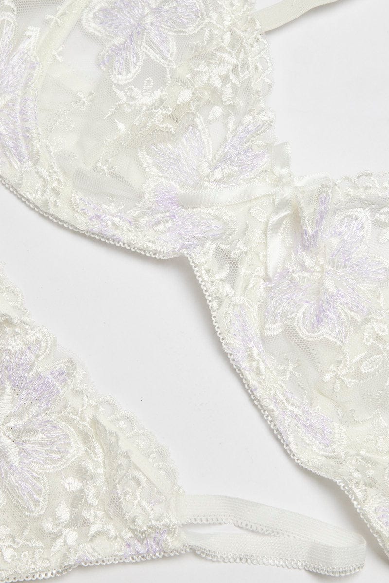 White Embroidered Lingerie Set - Image 2