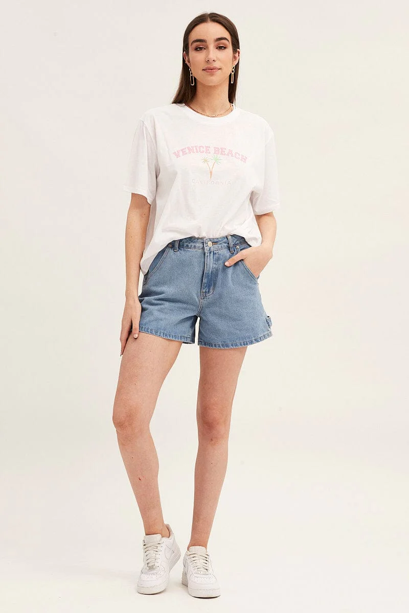 White Embroidered Tee - Image 2