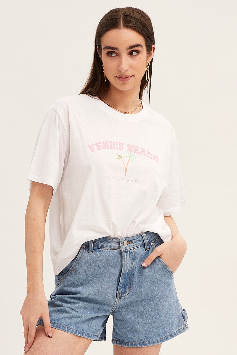 White Embroidered Tee - Image 3