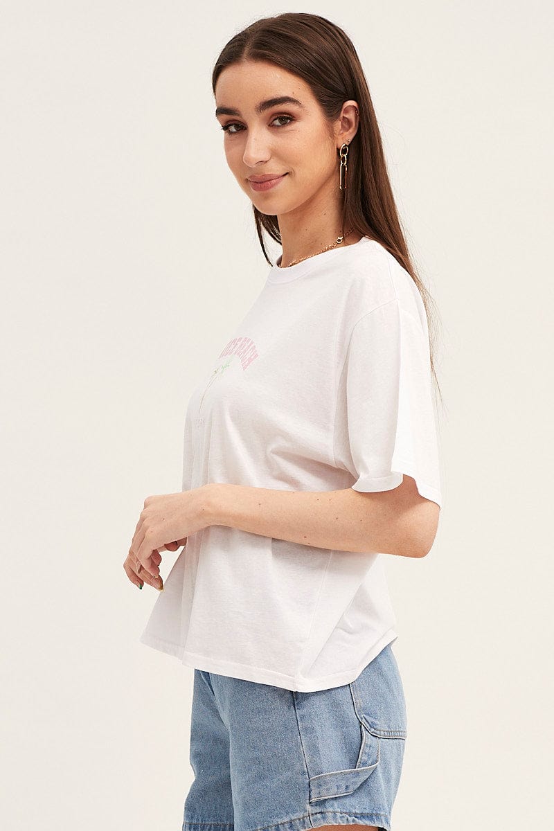 White Embroidered Tee - Image 4