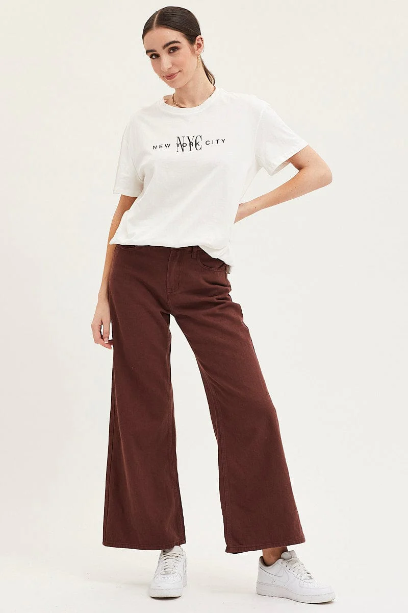 White Graphic T-Shirt Short Sleeve - Image 2