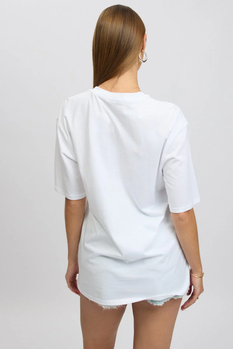 White Graphic Tee Short Sleeve - Image 5