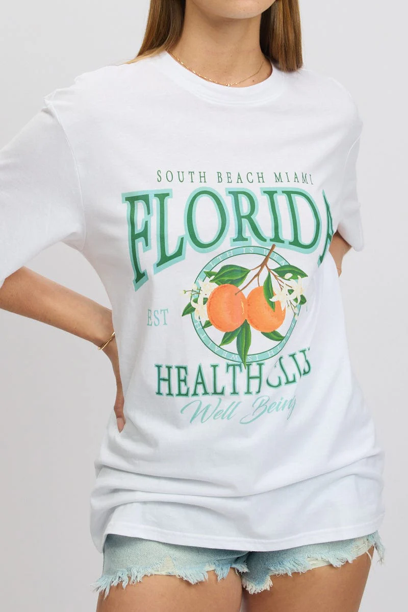 White Graphic Tee Short Sleeve - Image 6