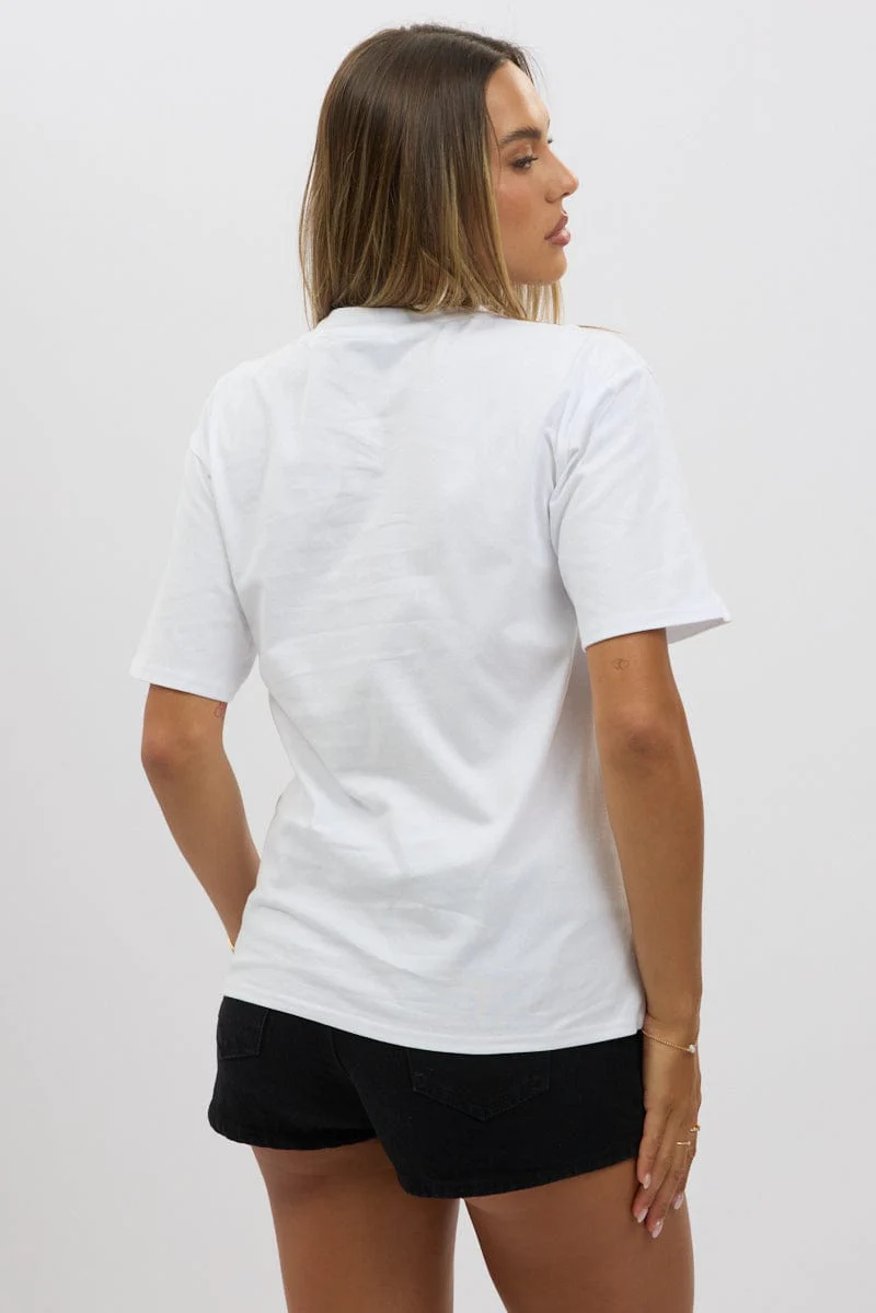 White Graphic Tee Short Sleeve - Image 5
