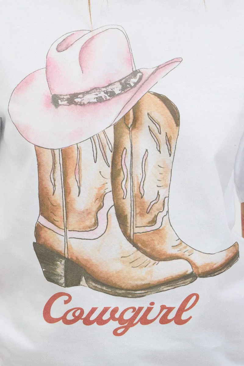 White Graphic Tee Short Sleeve - Image 6