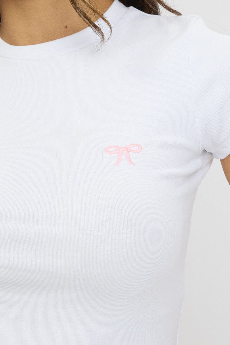 White Graphic Tee Short Sleeve - Image 6