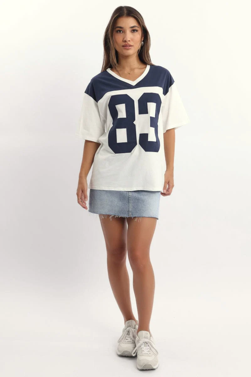 White Graphic Tee Short Sleeve - Image 2