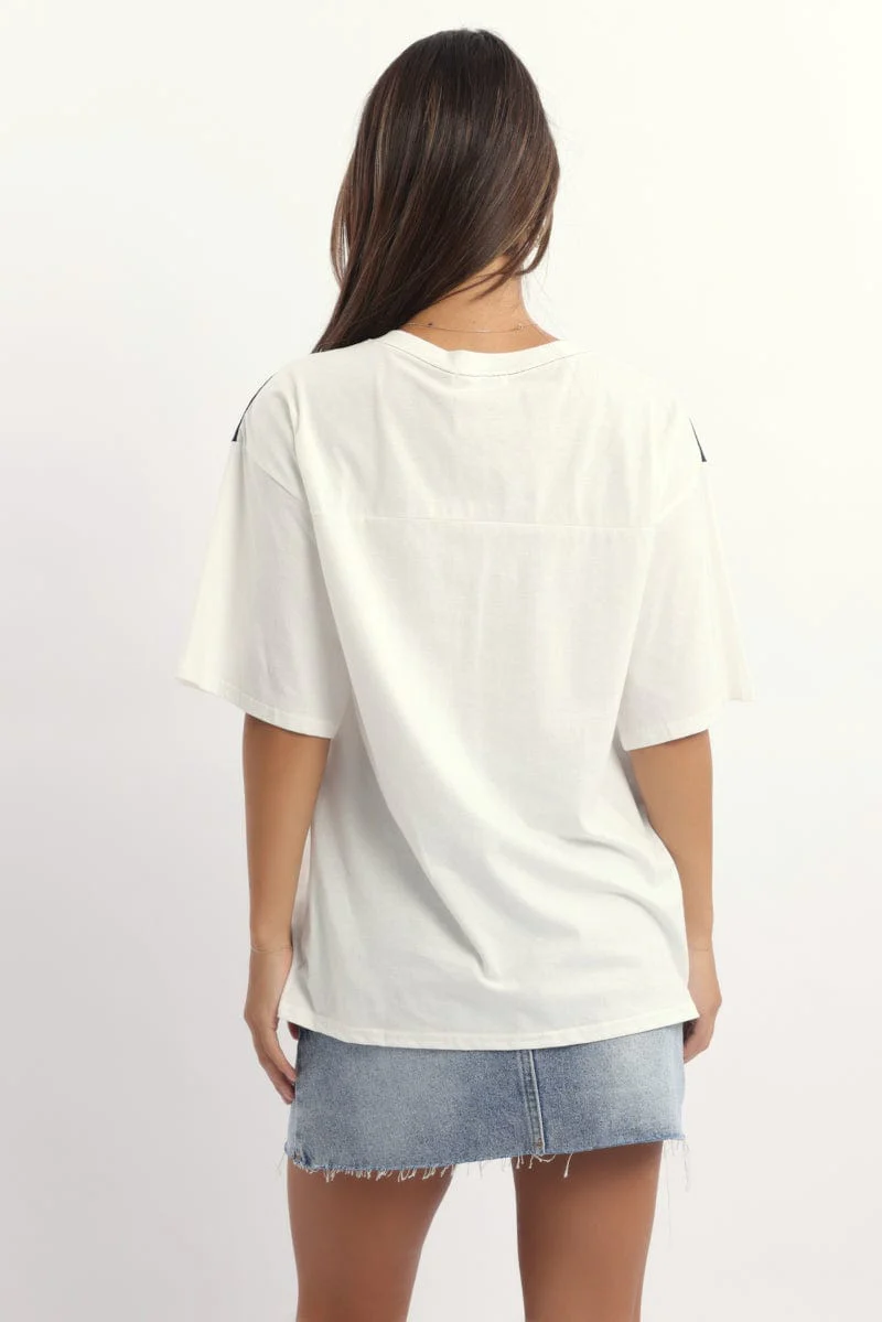 White Graphic Tee Short Sleeve - Image 4