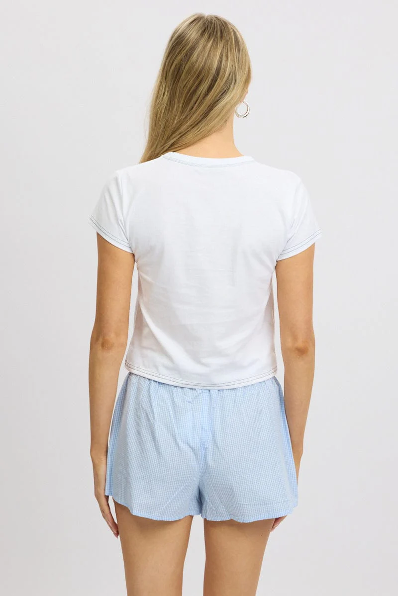 White Graphic Tee Short Sleeve - Image 5