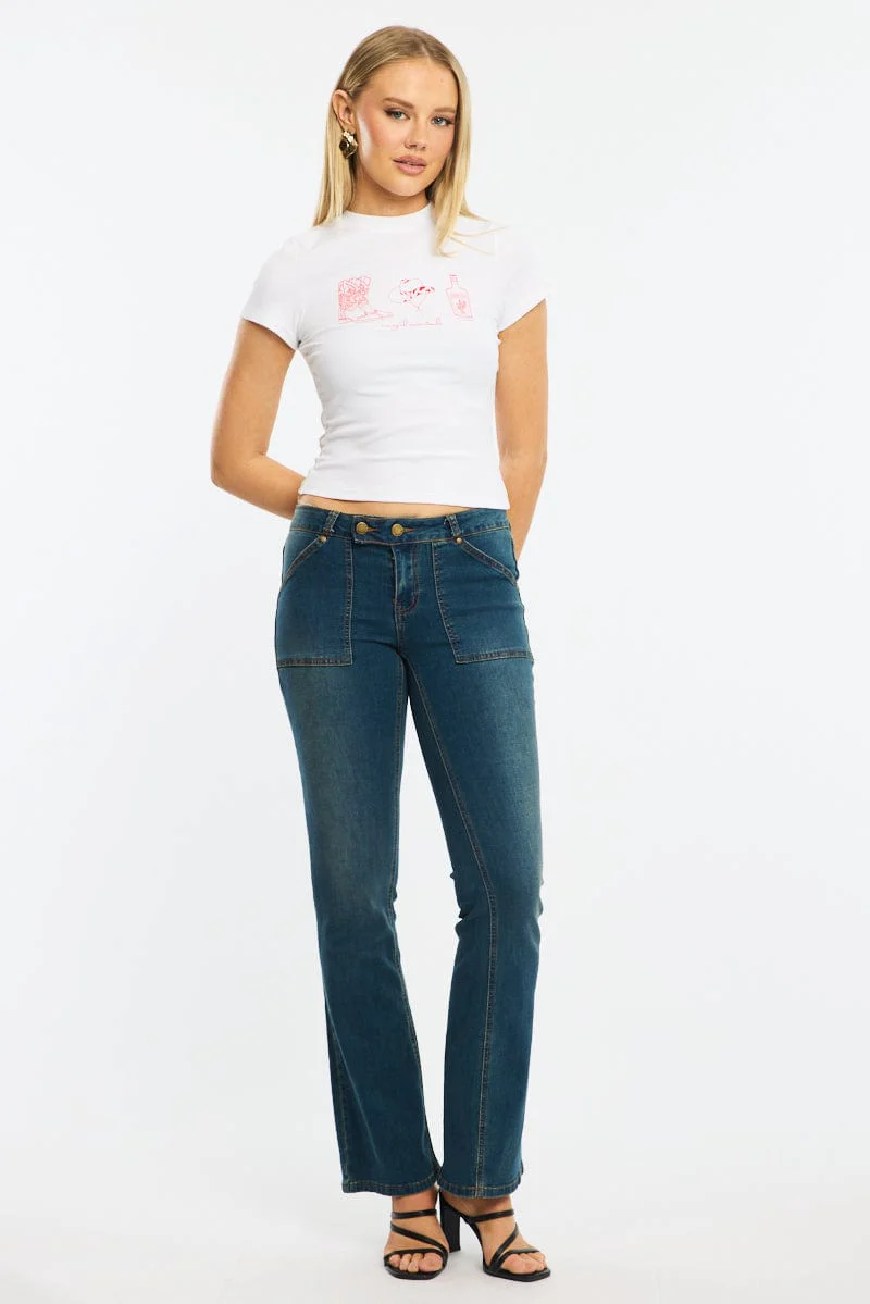 White Graphic Tee Short Sleeve - Image 2