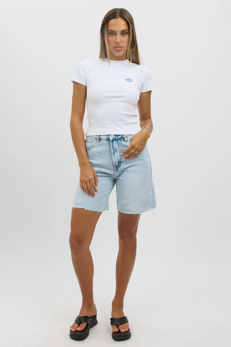 White Graphic Tee Short Sleeve - Image 2
