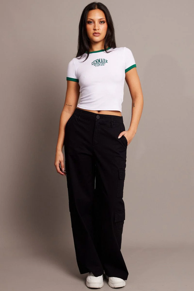 White Graphic Tee Short Sleeve - Image 2