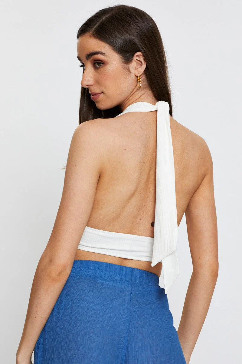 White Halter Top - Image 2