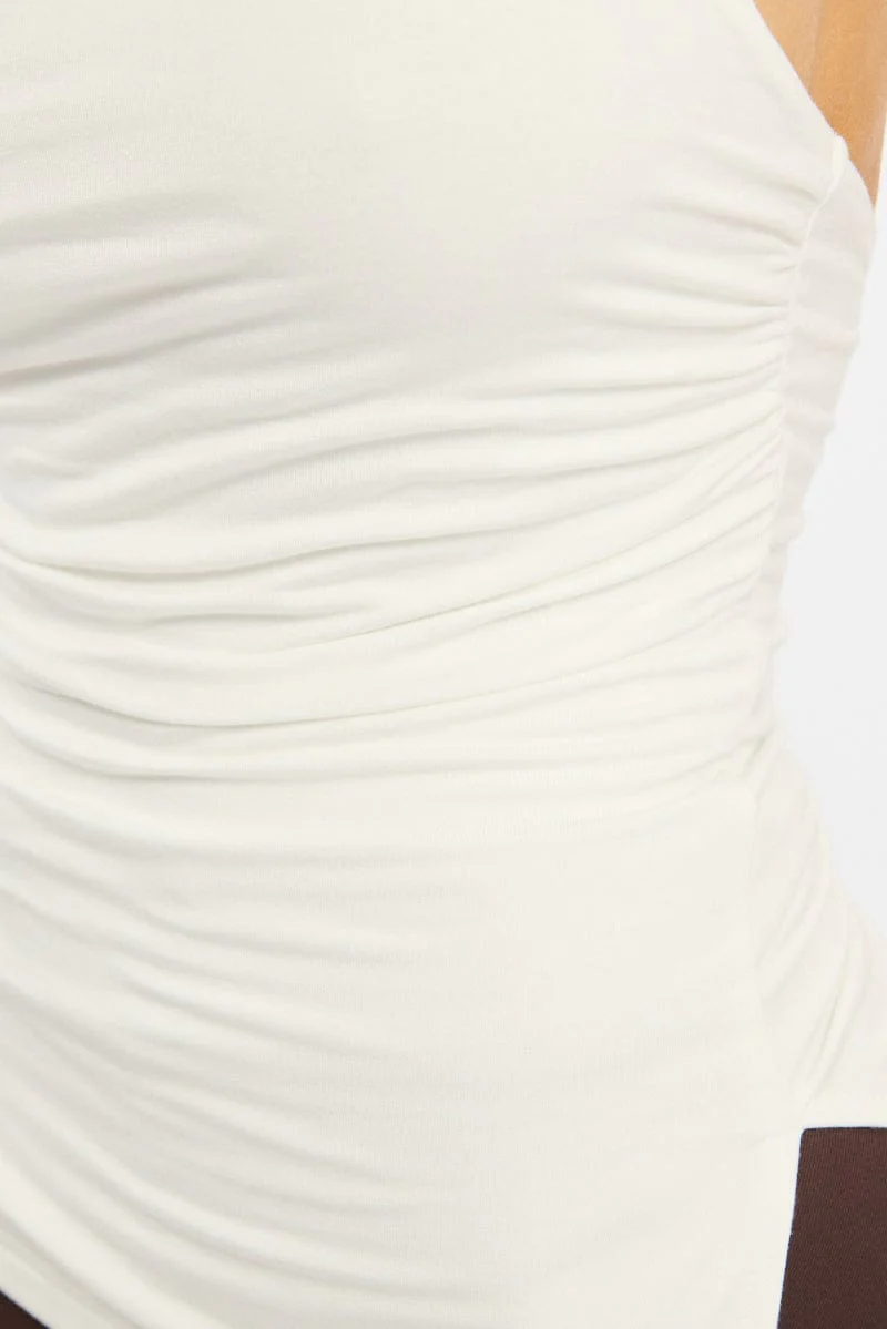 White High Neck Top Sleeveless - Image 5