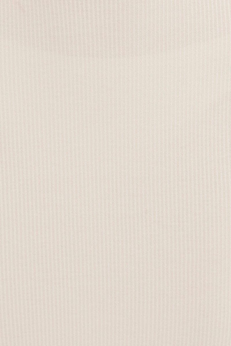 White High Waist Jersey Skinny Maxi Skirt - Image 6