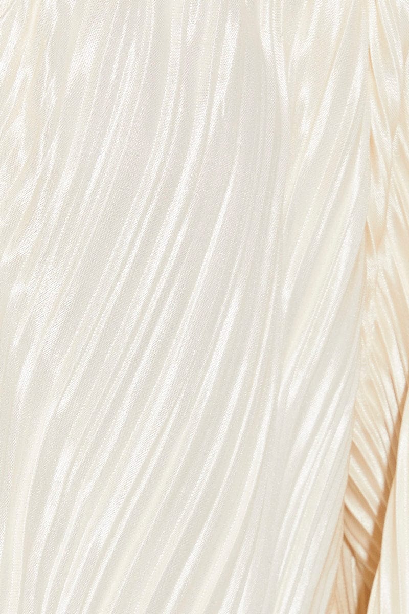 White Jacket Long Sleeve V Neck With Chain Details - Image 6