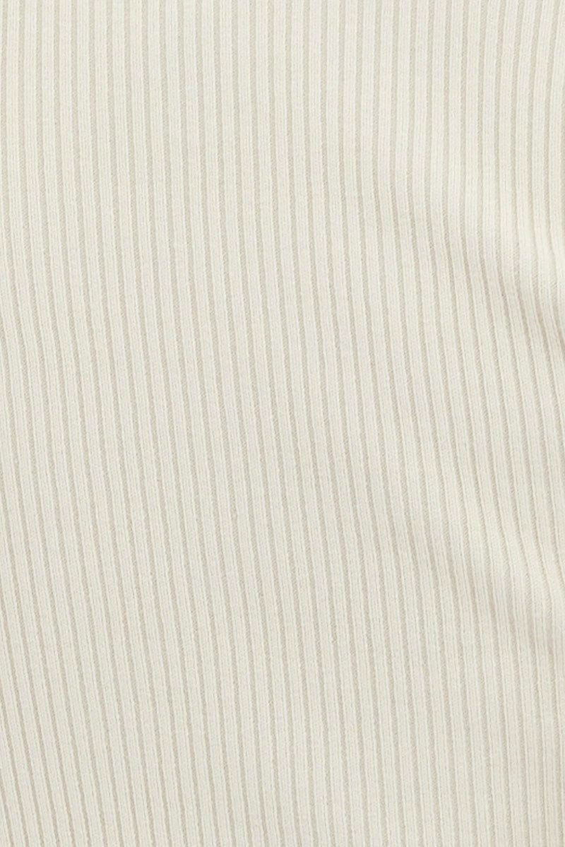 White Knit Top Long Sleeve Twisted Front - Image 6