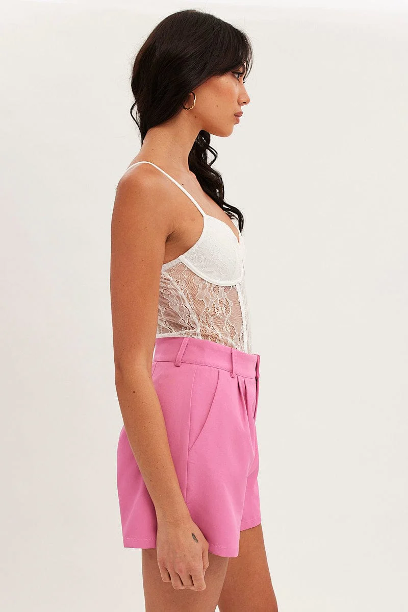 White Lace Bodysuit Singlet - Image 4