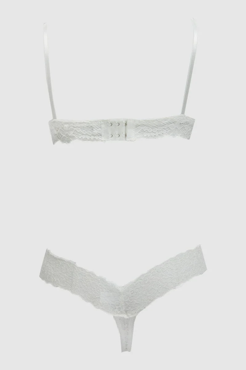 White Lace Lingerie Set - Image 2