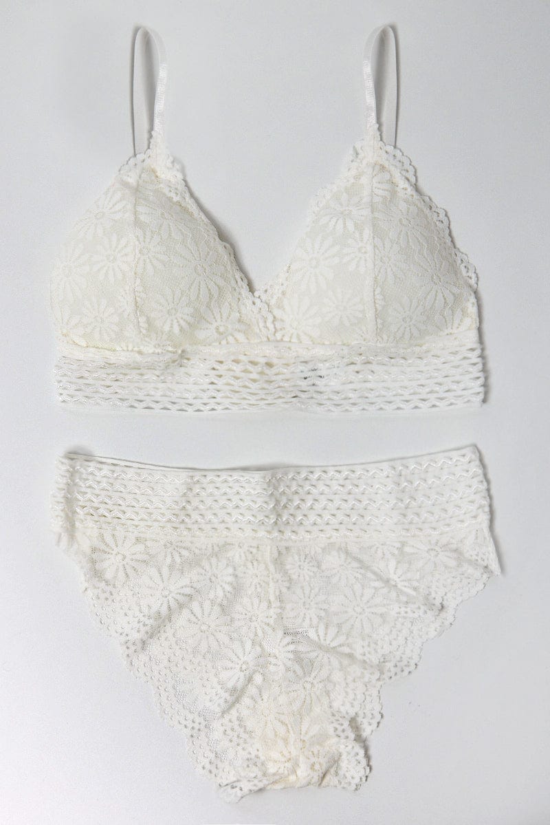 White Lace Lingerie Set