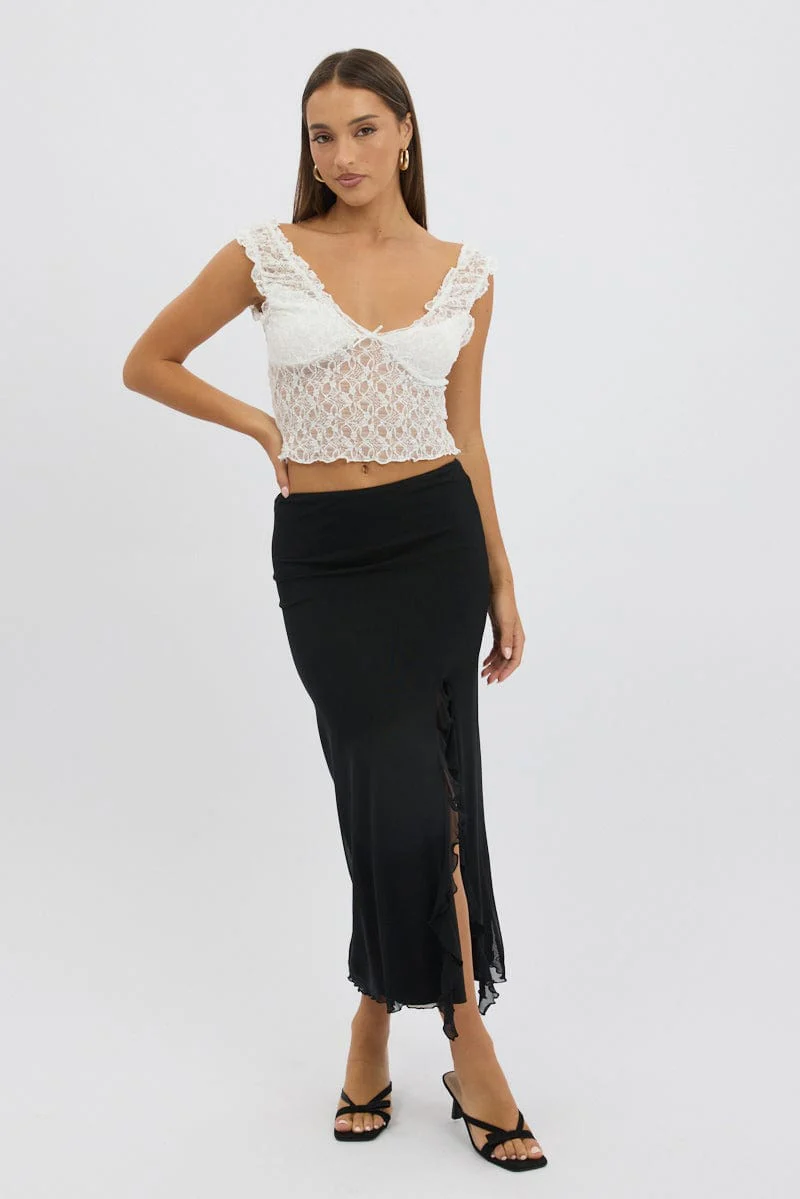 White Lace Top Sleeveless - Image 3